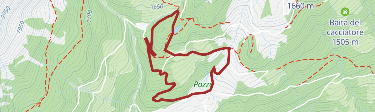 Route map: Walk - the Laghetto delle Prese